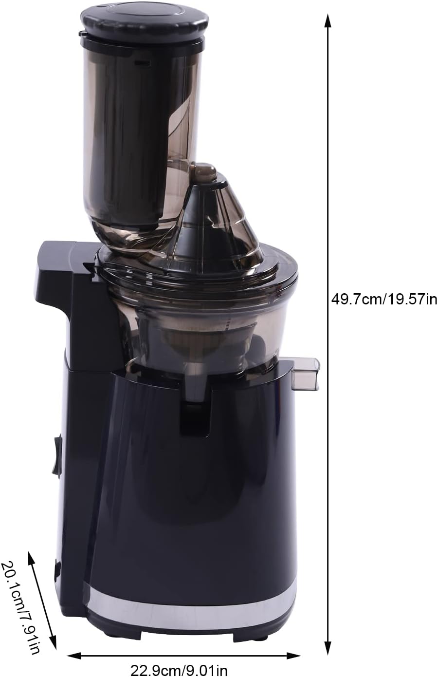 High Power Masticating Juicer with Large Feed Chute