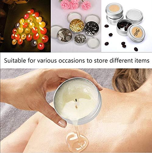 48 Pcs 1 Oz Silver Aluminum Food Storage Jars