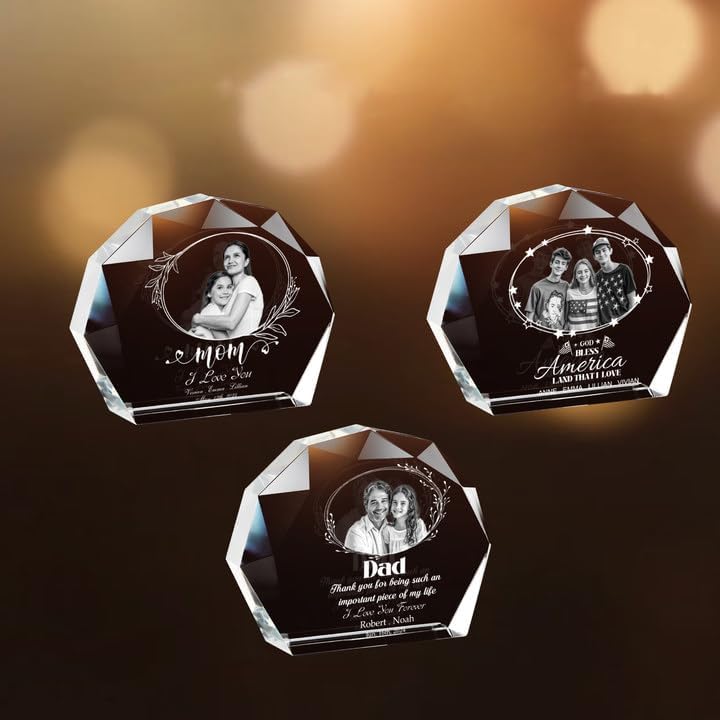3D Crystal Photo Frame for Couples and Family