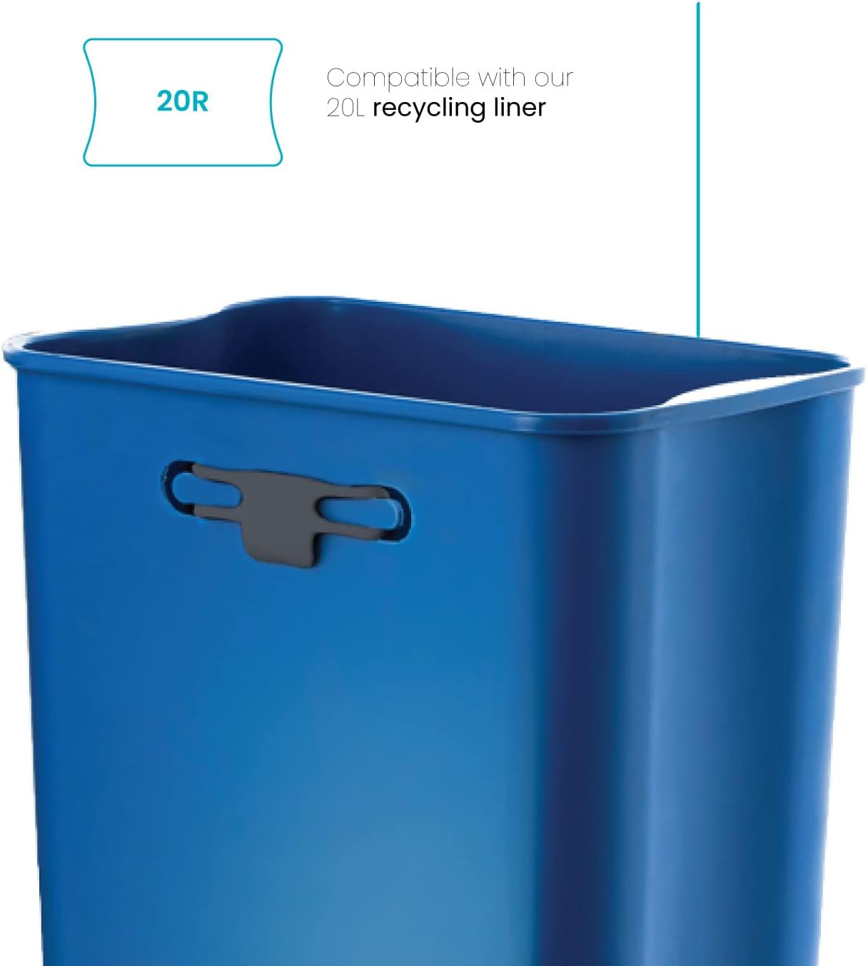 Home Zone Living 53 Gallon Trash Bags with Drawstring Handles 60 Count