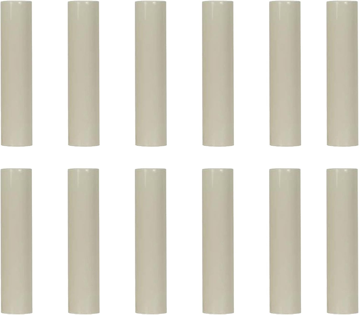 Ciata 12 Pack Cream Plastic Drip Candle Covers