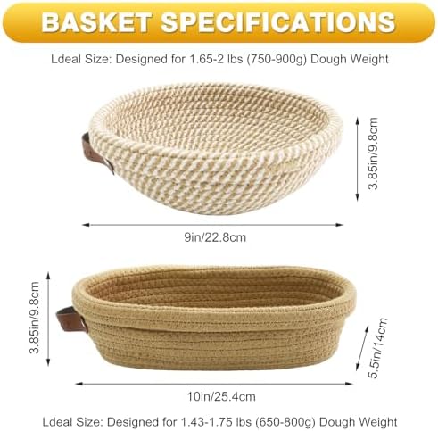 Nikkar Banneton Proofing Basket Set of 2