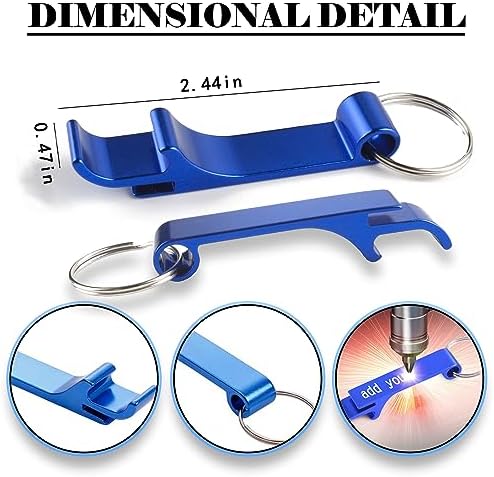 100pcs Personalized Aluminum Bottle Opener Keychain