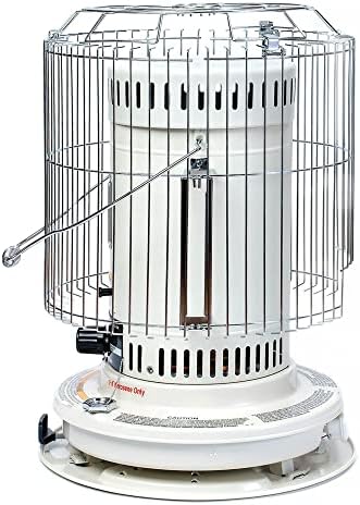 KeroHeat Sengoku Kerosene Heater 23500 BTU Portable White Cordless