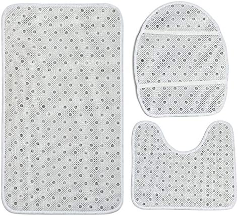 YESOF66 3 Piece Bathroom Rug Set Non Slip
