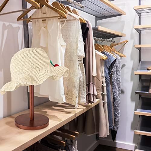 Chunful 2 Piece Rustic Wood Hat Display Stand