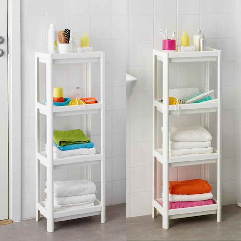 HIEEY 4 Tier Bathroom Shelf Organizer Unit