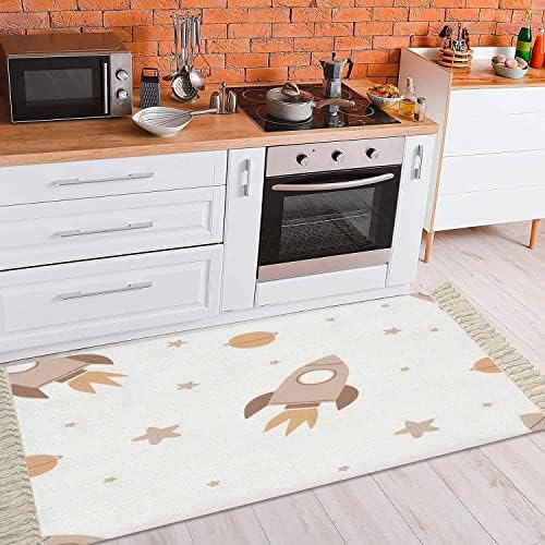 Boho Style Kids Room Rug with Tassels and Fringe
