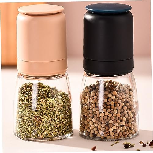 Pepper and Salt Grinder Set with Glass Bottle 150ml