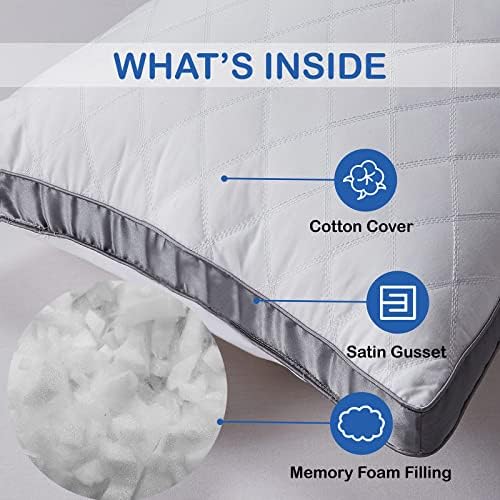 WhatsBedding Memory Foam Body Pillow - 20x54 Inch White