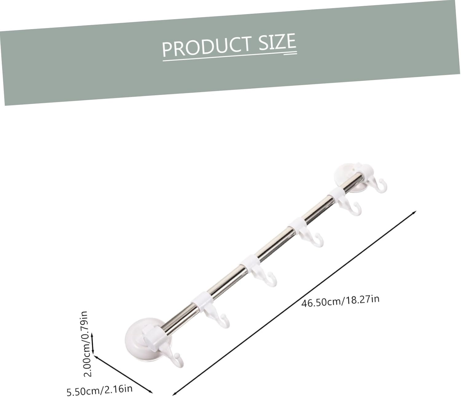 POPETPOP Adjustable Cup Towel Bar with Hooks