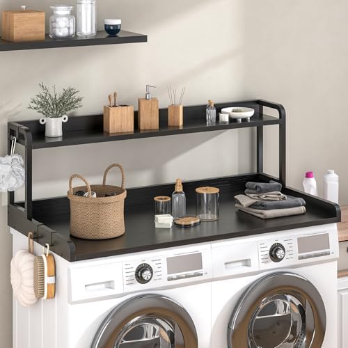 CBBPET 2-Tier Laundry Countertop with 9 Non-Slip Pads and 3 Hooks