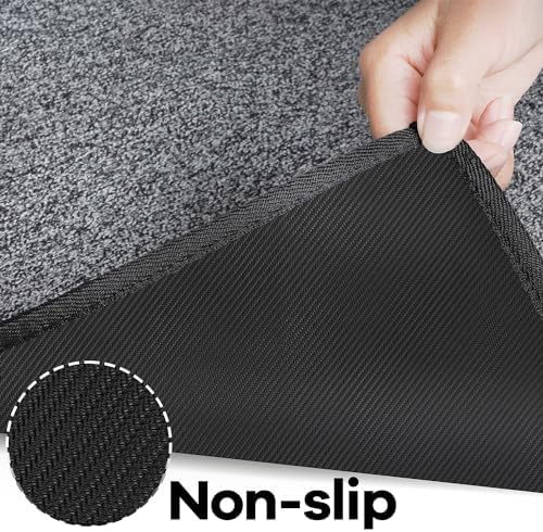 AREDO Runner Rug with Non Slip Backing 2x6 ft Black