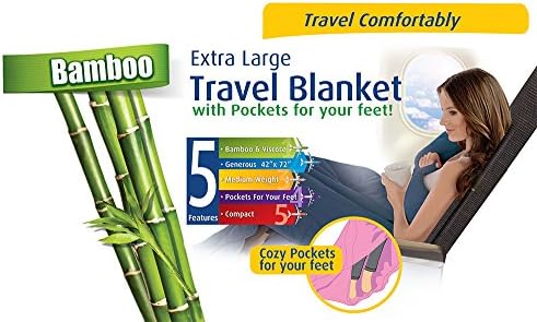 Cloudz Extra Large Airplane Travel Blanket Navy Blue