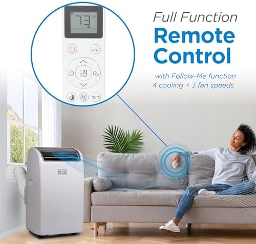 BLACKDECKER 14000 BTU Portable Air Conditioner with Window Kit and Smart Features