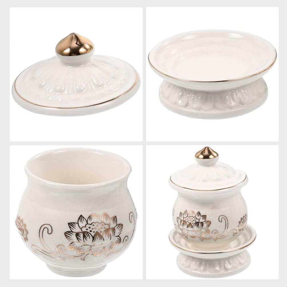 HOMSFOU Lotus Water Offering Bowl 2pcs