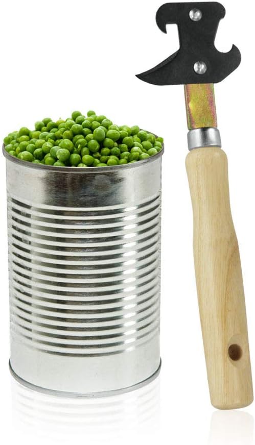 Metaltex 250330 Stainless Steel Can Opener with Wooden Handle 1