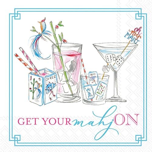 IHR Ideal Home Range Cocktail Napkins 10x10 20-Count Mahjong Party Pack