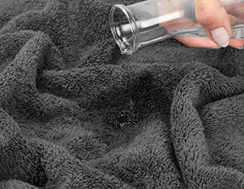 American Soft Linen 4 Piece Bath Towel Set Dark Gray