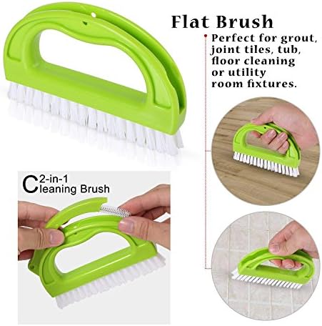 Grout Brush Bottle Cleaner 4 in 1 Set for Kitchen and Window