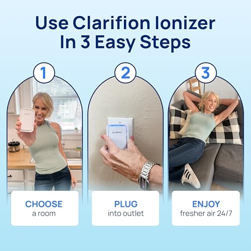 Clarifion Air Ionizer - Filterless Quiet Portable