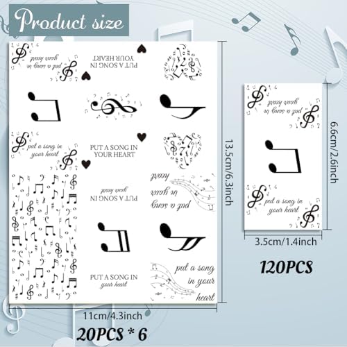 Arricraft 120 Pcs Musical Note Candy Wrappers