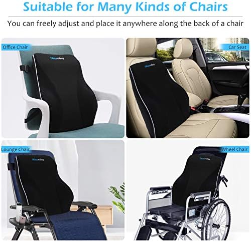 Niceeday Lumbar Support Pillow for Office Chair and Car Back Relief