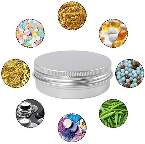 48 Pcs 1 Oz Silver Aluminum Food Storage Jars