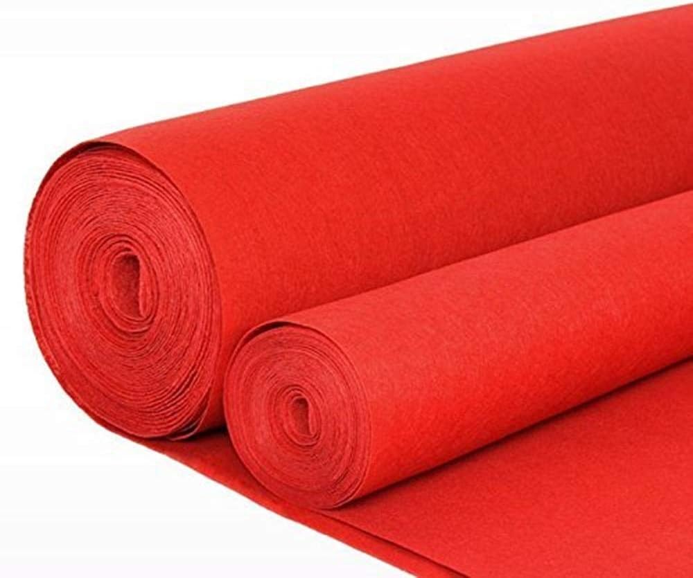 HUAHOO Red Aisle Runner Carpet Rug for Weddings