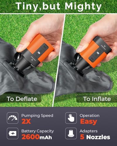 ETENWOLF Air 3 Air Pump with Camping Light and 2600 mAh Battery