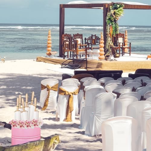 7 Pack White Wedding Umbrellas 33 Inches for Decor