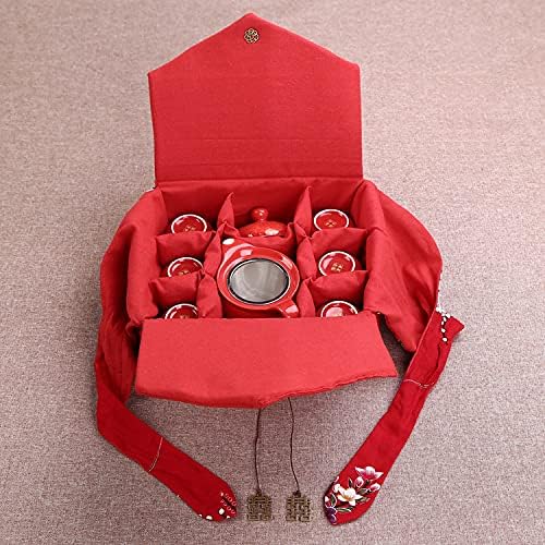 Double Happiness Porcelain Tea Set 7 Pcs Wedding Decoration