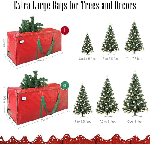 Cosy Family 75 ft Artificial Christmas Tree Storage Bag - Red