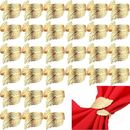 Gold Napkin Rings Set of 50 for Elegant Table Settings
