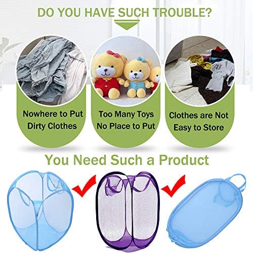 RZJZGZ Foldable Pop-Up Laundry Hamper 2 Pack