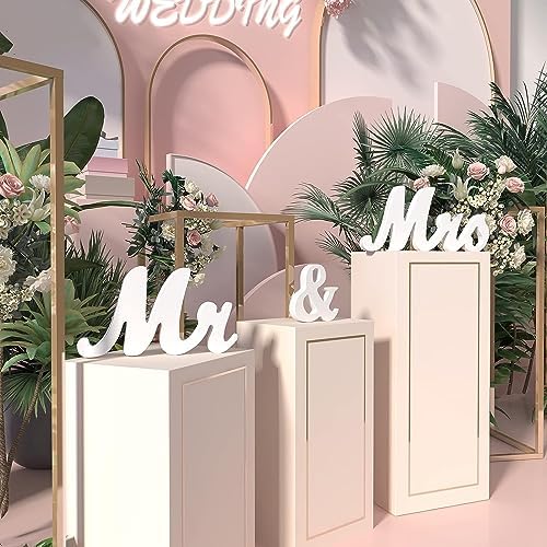 VIOPVERY Mr Mrs Wedding Sign with Banner Decorations