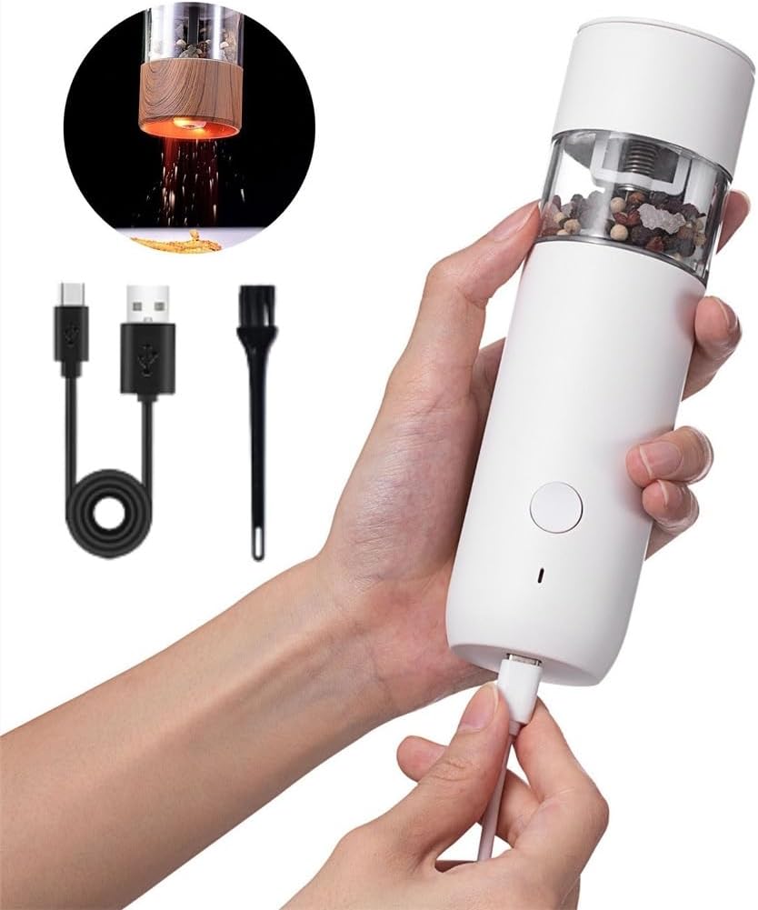 Rechargeable Pepper Grinder with Ceramic Core