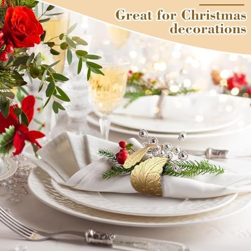 Gold Napkin Rings Set of 50 for Elegant Table Settings
