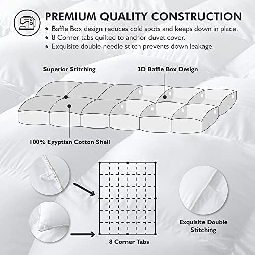 Luxurious King Size Down Comforter with Cotton Cover