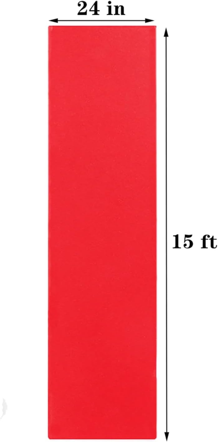 Yadi Red Carpet Runner 2x15ft Non-Woven Polyester Aisle Decor