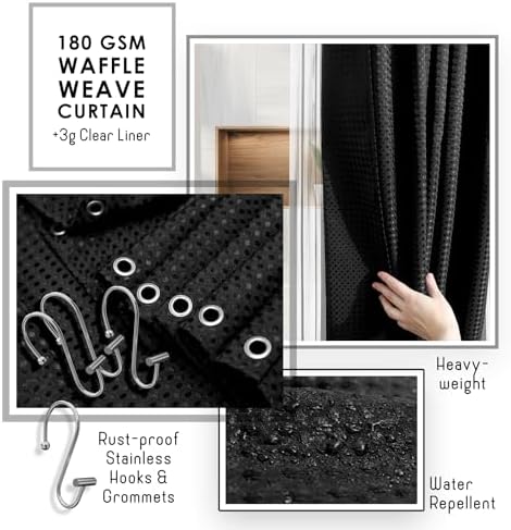 Clara Clark Bathroom Accessories Set - 20PC Black Set
