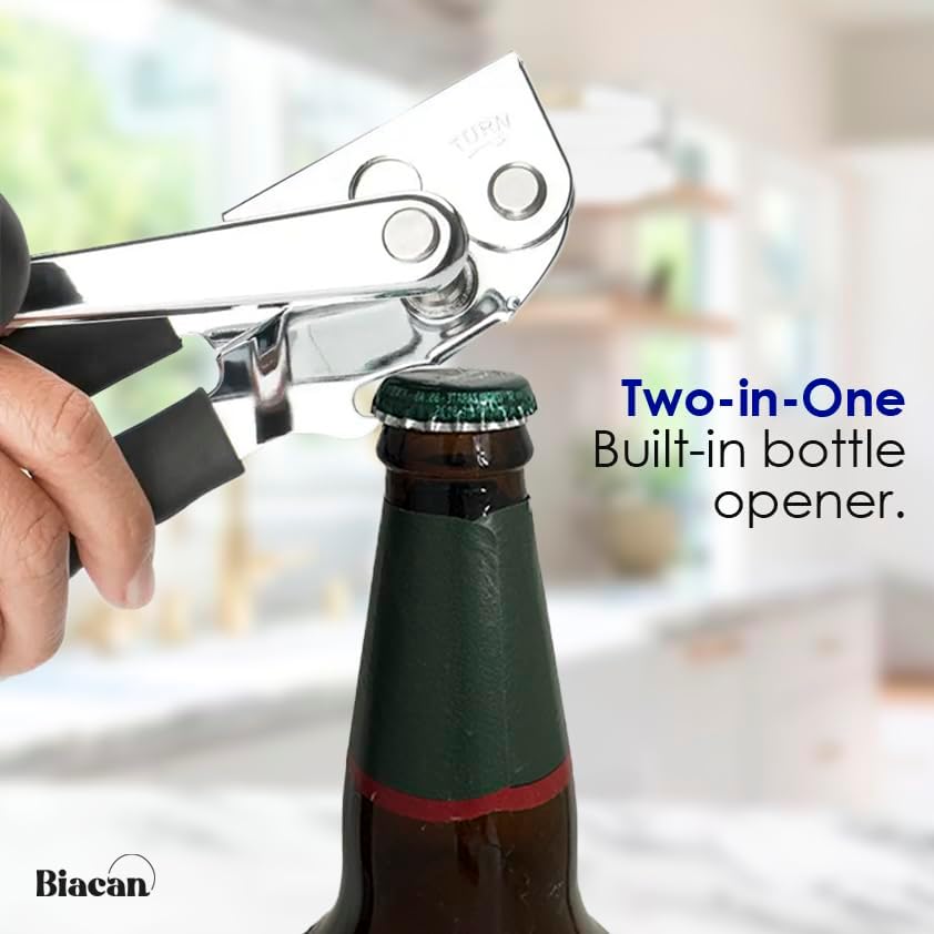 BIACAN Heavy Duty Manual Can Opener with Ergonomic Design