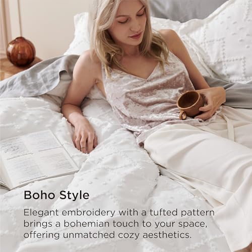 Bedsure Boho Duvet Cover Queen Size Set