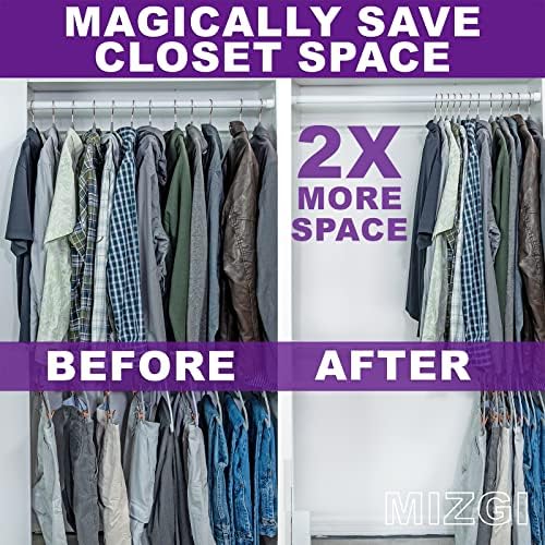 MIZGI Premium Velvet Hangers 30 Pack Swivel Hooks