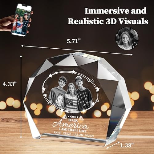3D Crystal Photo Frame for Couples and Family
