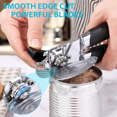Lychico 3-in-1 Can Opener Stainless Steel Handheld Black