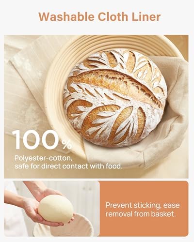 Kootek Banneton Proofing Basket Set 9 Inch