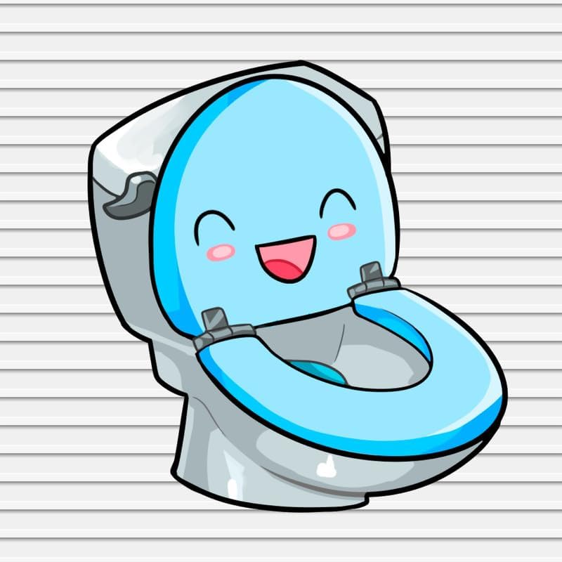 Customizable Toilet Lid Decals for Kids Bedroom Wall Car Window