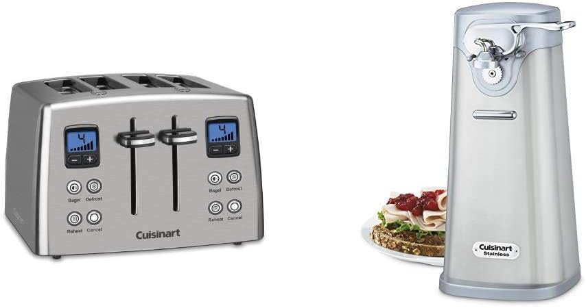 Cuisinart CPT-435P1 4-Slice Countdown Toaster with Blue Backlit LCD