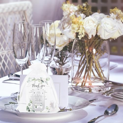50 Sets Wedding Favors Bottle Opener Keychain Set